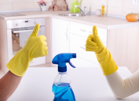 Local office cleaner maintaining shared commercial workspace in SE4